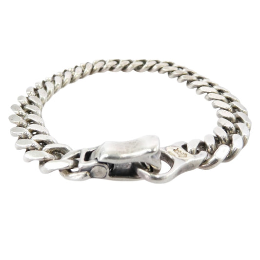 BILL WALL LEATHER ビルウォールレザー 喜平 プレーン ブレスレット 18Kゴールドサダーカスタム シルバー系【中古】