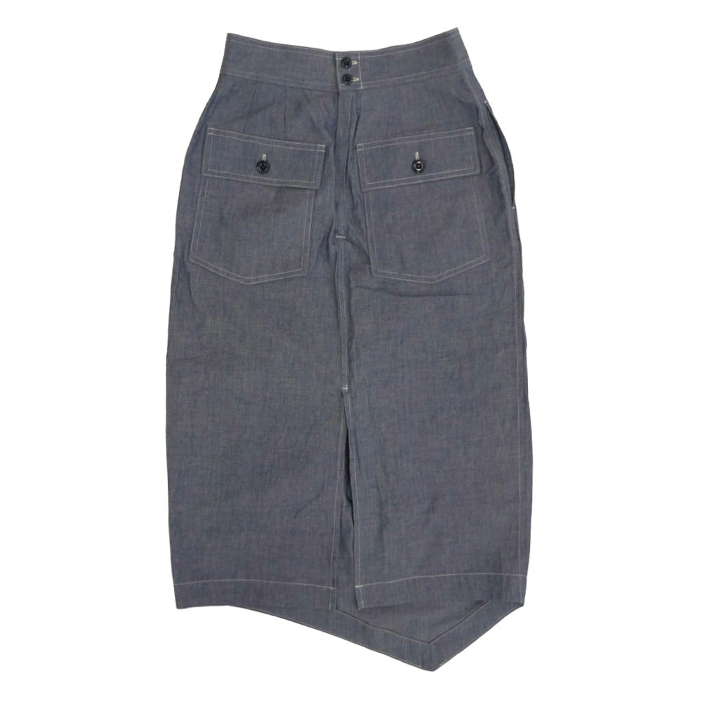 HYKE ハイク 221-15158 シャンブレー シャツ パンツ セットアップ ライトブルー系 1 SMALL【中古】