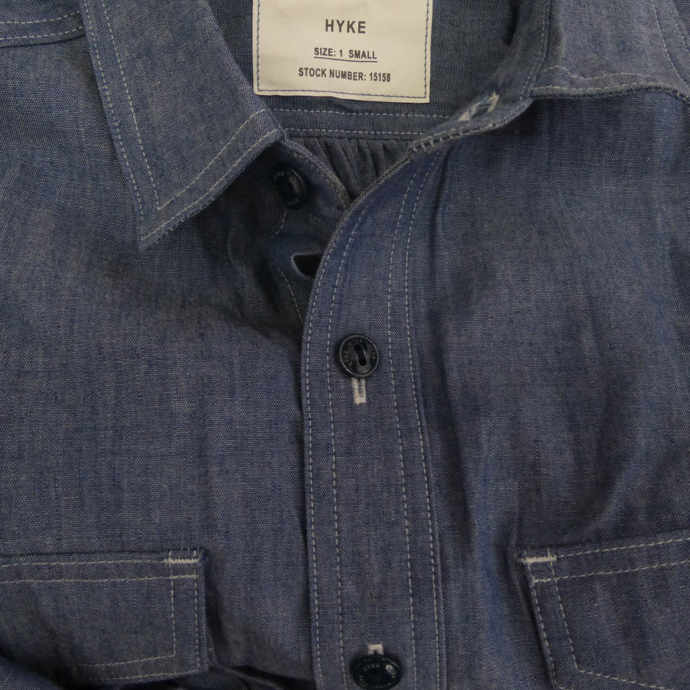 HYKE ハイク 221-15158 シャンブレー シャツ パンツ セットアップ ライトブルー系 1 SMALL【中古】