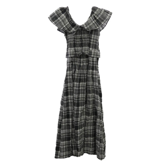 FRAY I.D フレイアイディー 25SS FWFO251085 マドラス チェック セパレート ワンピース ブラック系 1【中古】