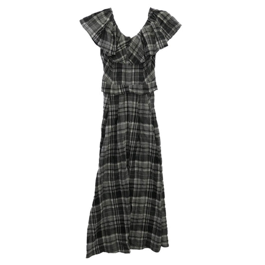 FRAY I.D フレイアイディー 25SS FWFO251085 マドラス チェック セパレート ワンピース ブラック系 1【中古】