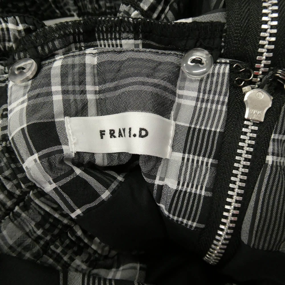 FRAY I.D フレイアイディー 25SS FWFO251085 マドラス チェック セパレート ワンピース ブラック系 1【中古】