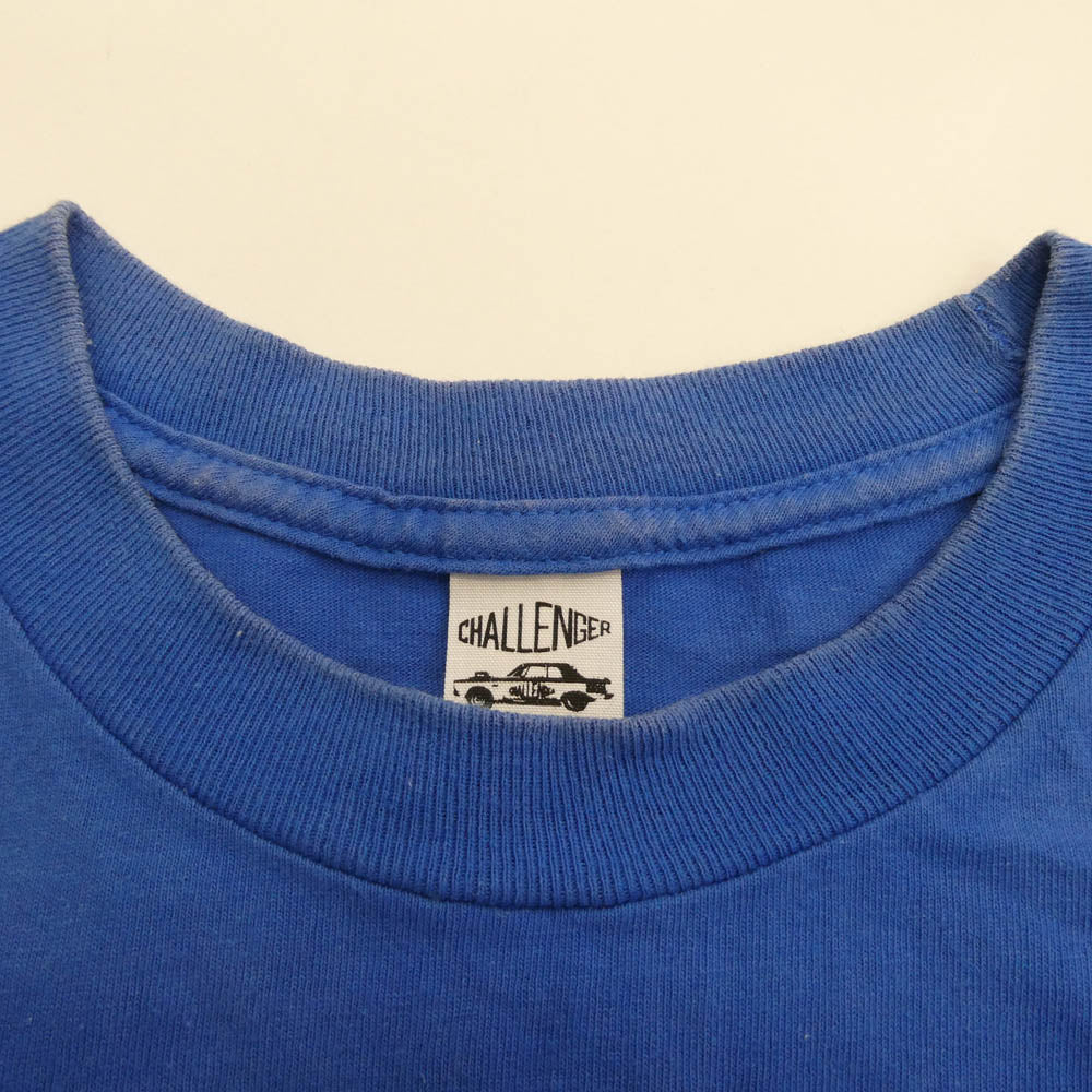 CHALLENGER チャレンジャー CAMS Born For Dickies TEE バックプリント クルーネック 半袖 Tシャツ ブルー系 M【中古】