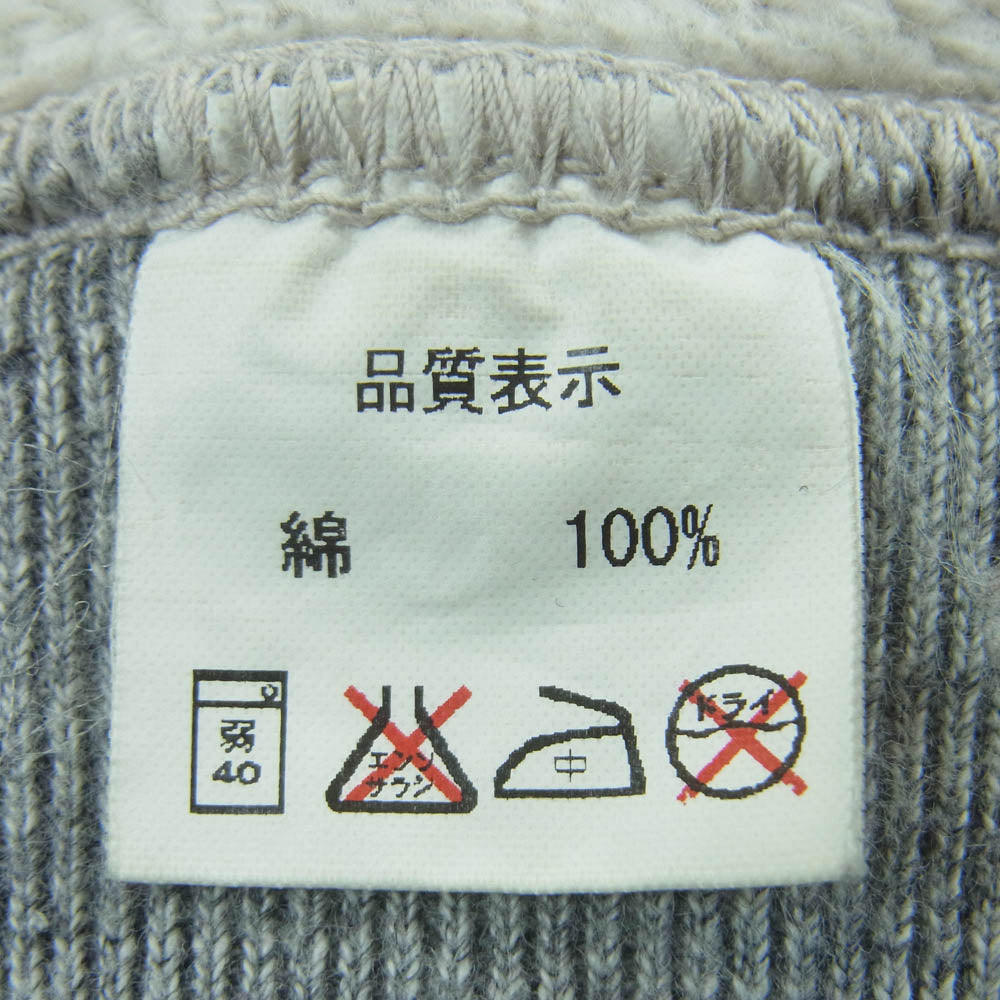 R.J.B アールジェイビー ロゴ刺繍 フルジップ パーカー フーディー コットン 日本製 グレー系 38【中古】