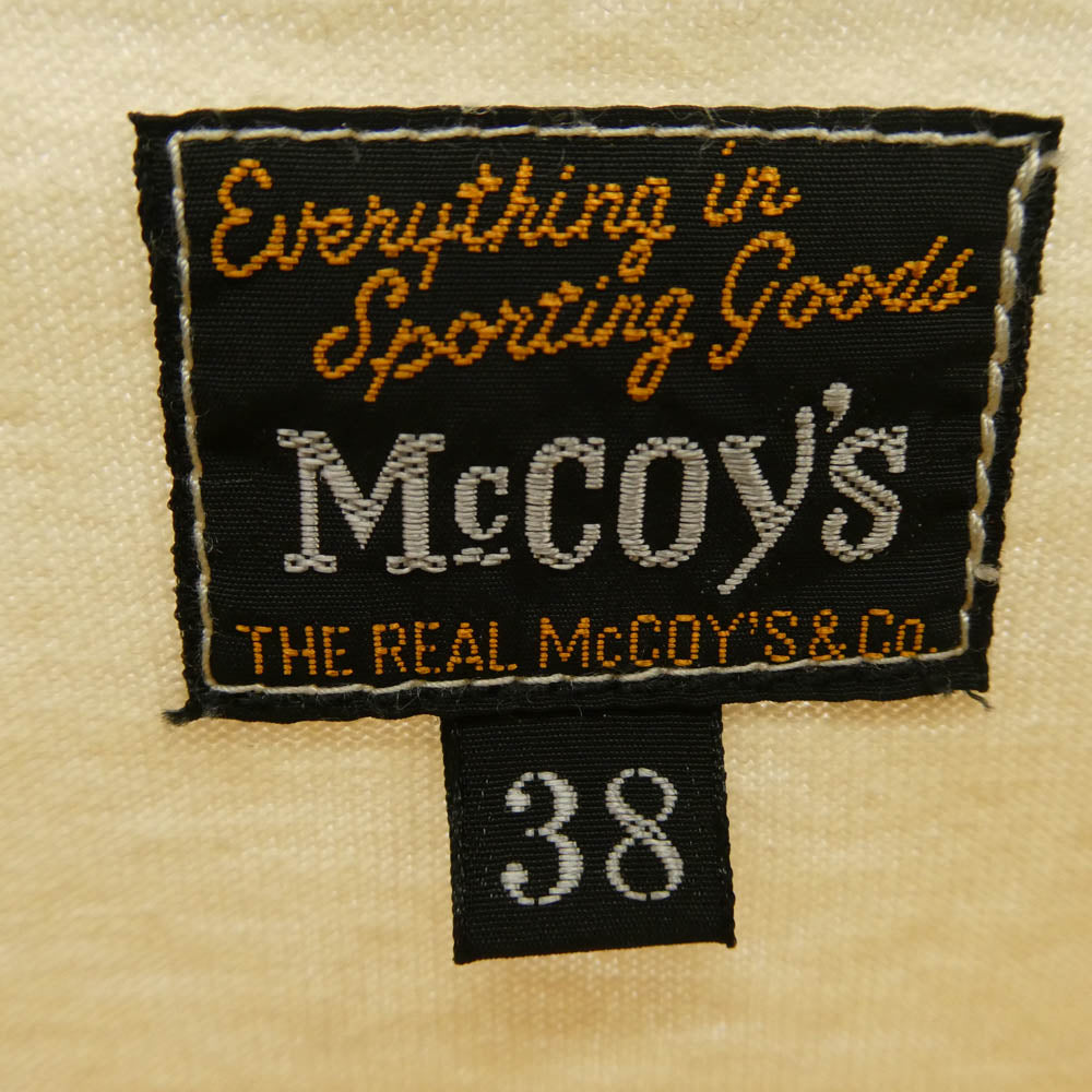 The REAL McCOY'S ザリアルマッコイズ SPEEDOMETER CUSTOMBILT プリント リンガー 半袖 Tシャツ イエロー系 ブラック系 38【中古】