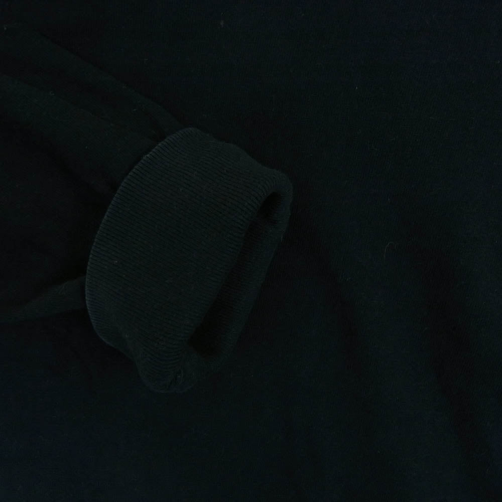 THE FLAT HEAD ザフラットヘッド MOTORCYCLE LEATHERS モーターサイクルレザーズ 胸ロゴプリント 長袖 Tシャツ ブラック系 38【中古】