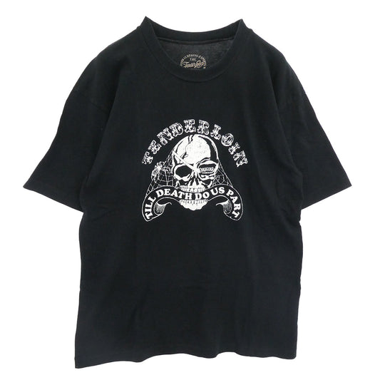 TENDERLOIN テンダーロイン T-TEE 5 TILL DEATH DO US PART スカルプリント クルーネック 半袖 Tシャツ ブラック系【中古】