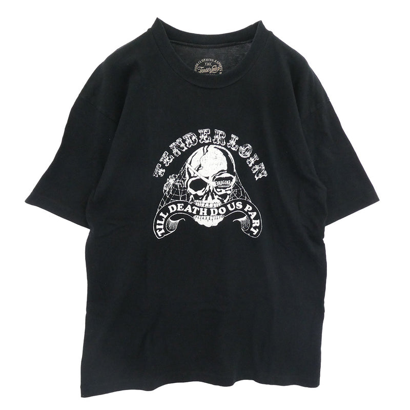 TENDERLOIN テンダーロイン T-TEE 5 TILL DEATH DO US PART スカルプリント クルーネック 半袖 Tシャツ ブラック系【中古】