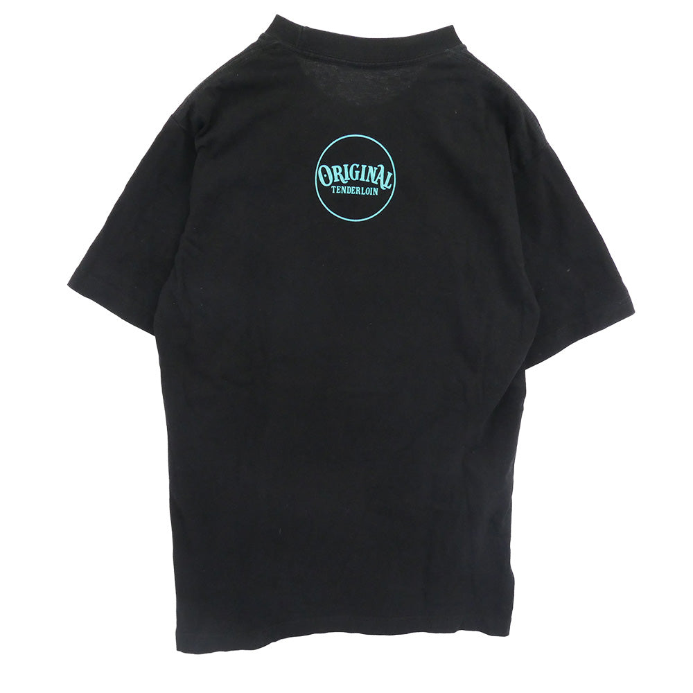 TENDERLOIN テンダーロイン T-TEE PRO CLUB プロクラブ ウィザード グラフィックプリント クルーネック 半袖 Tシャツ ブラック系 M【中古】