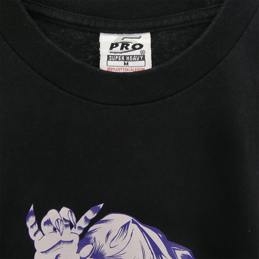 TENDERLOIN テンダーロイン T-TEE PRO CLUB プロクラブ ウィザード グラフィックプリント クルーネック 半袖 Tシャツ ブラック系 M【中古】