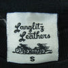 LANGLITZ LEATHERS ラングリッツレザーズ ロゴプリント 長袖 Tシャツ コットン アメリカ製 ブラック系 S【中古】