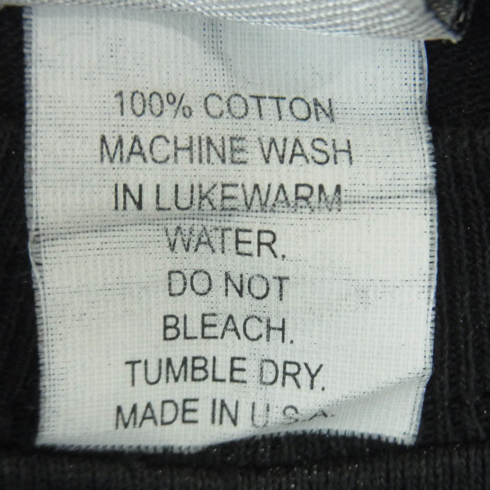 LANGLITZ LEATHERS ラングリッツレザーズ ロゴプリント 長袖 Tシャツ コットン アメリカ製 ブラック系 S【中古】