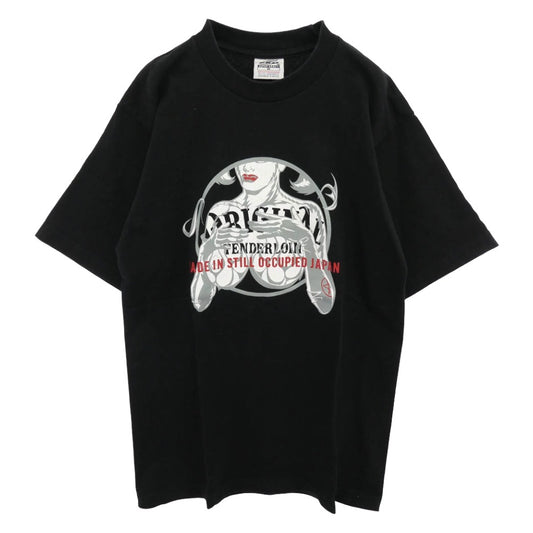 TENDERLOIN テンダーロイン PRO CLUB プロクラブ T-TEE PC ガールプリント クルーネック 半袖 Tシャツ ブラック系 M【中古】