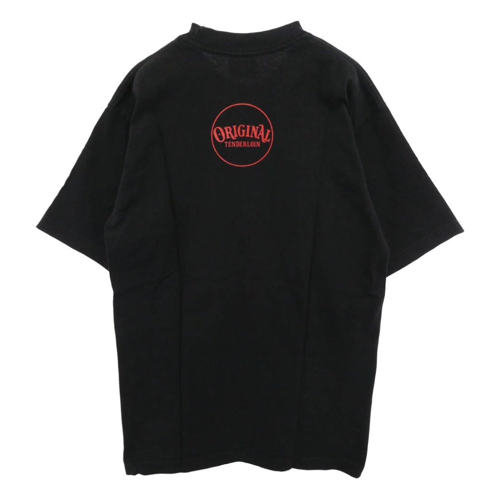 TENDERLOIN テンダーロイン PRO CLUB プロクラブ T-TEE PC ガールプリント クルーネック 半袖 Tシャツ ブラック系 M【中古】