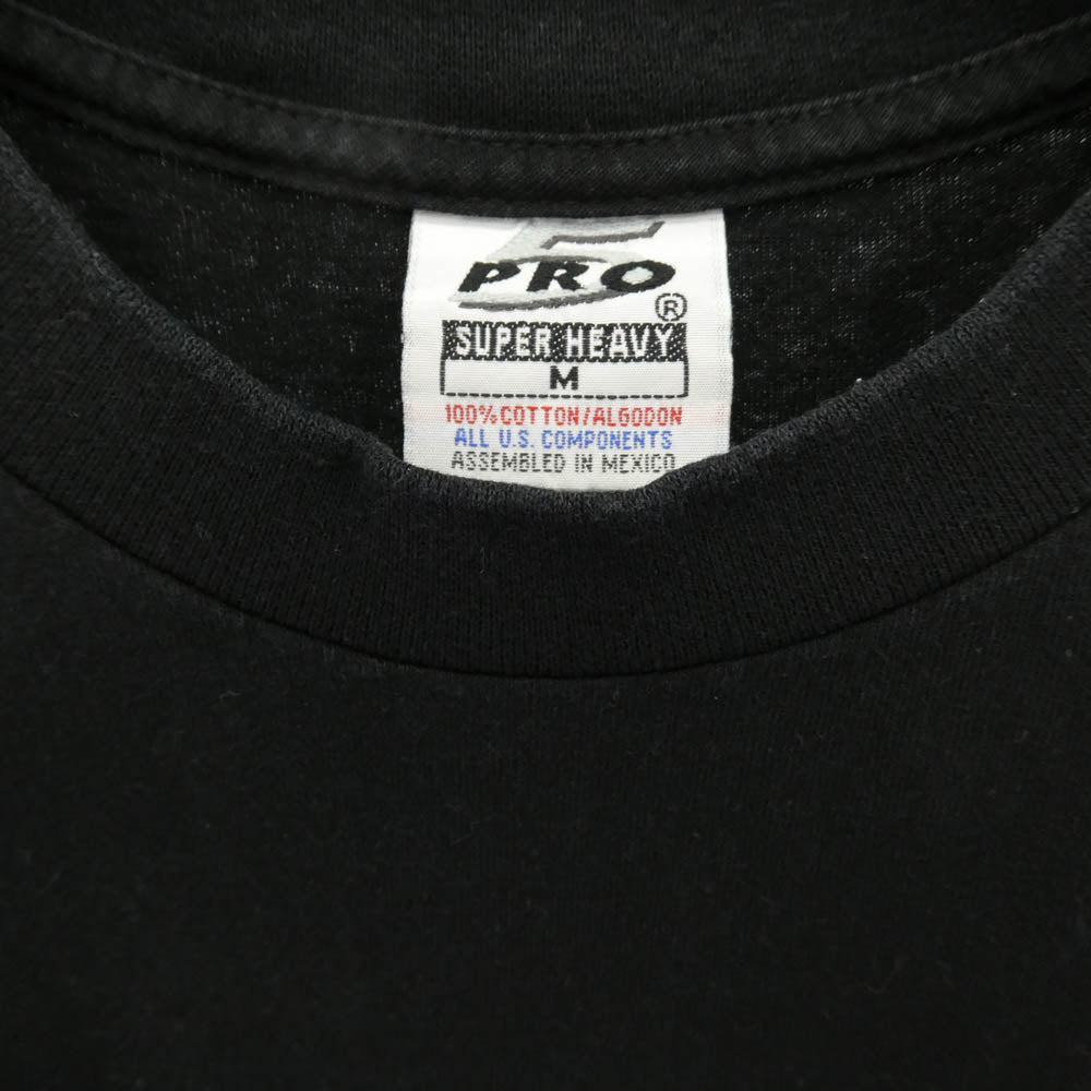 TENDERLOIN テンダーロイン PRO CLUB プロクラブ T-TEE PC ガールプリント クルーネック 半袖 Tシャツ ブラック系 M【中古】