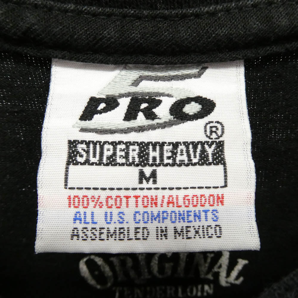 TENDERLOIN テンダーロイン PRO CLUB プロクラブ T-TEE PC ガールプリント クルーネック 半袖 Tシャツ ブラック系 M【中古】