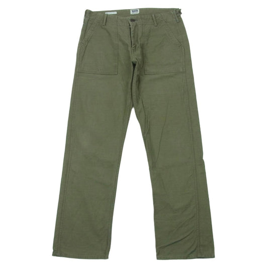 Pherrow's フェローズ ファティーグ ベイカー パンツ コットン 日本製 グリーン系 グレイッシュグリーン系 32【中古】