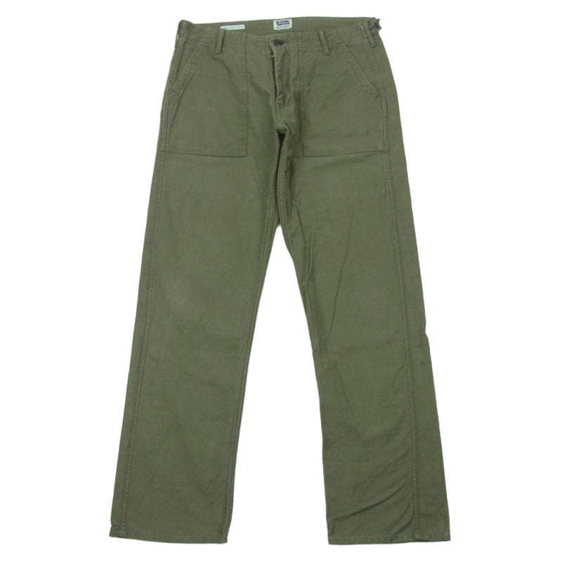 Pherrow's フェローズ ファティーグ ベイカー パンツ コットン 日本製 グリーン系 グレイッシュグリーン系 32【中古】