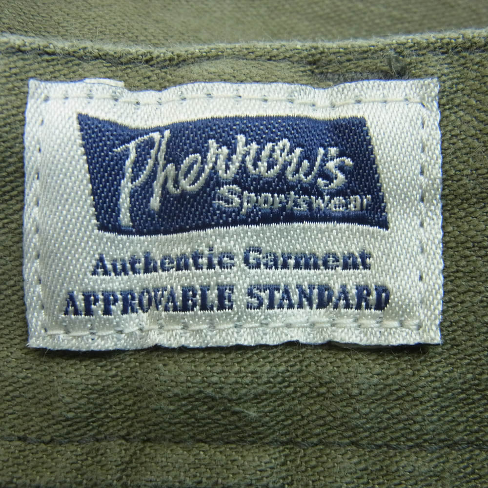 Pherrow's フェローズ ファティーグ ベイカー パンツ コットン 日本製 グリーン系 グレイッシュグリーン系 32【中古】