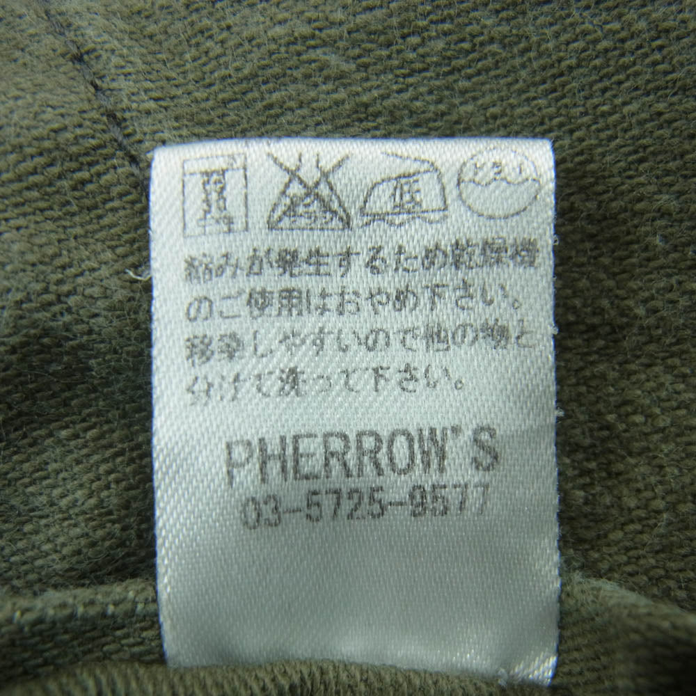 Pherrow's フェローズ ファティーグ ベイカー パンツ コットン 日本製 グリーン系 グレイッシュグリーン系 32【中古】