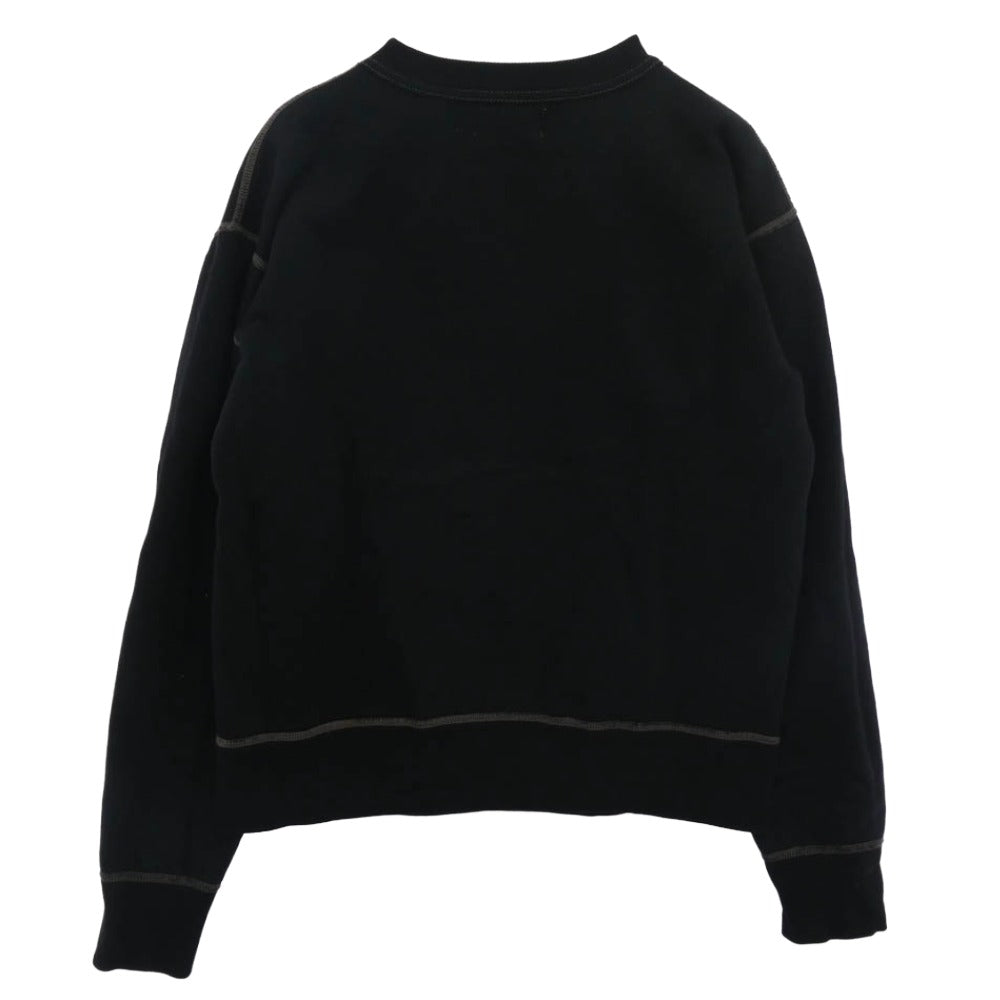 The REAL McCOY'S ザリアルマッコイズ BUCO ブコ モーターサイクル 前V クルーネック スウェット トレーナー ブラック系 M【中古】