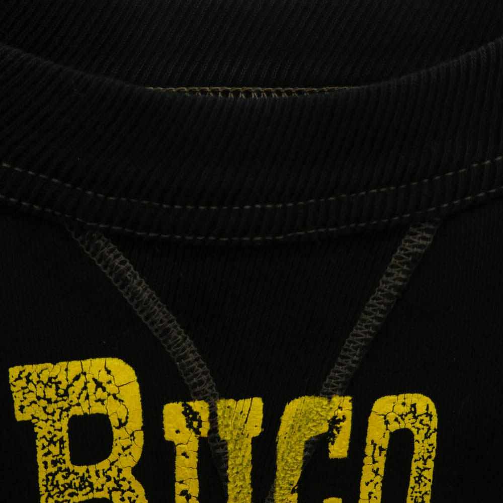 The REAL McCOY'S ザリアルマッコイズ BUCO ブコ モーターサイクル 前V クルーネック スウェット トレーナー ブラック系 M【中古】