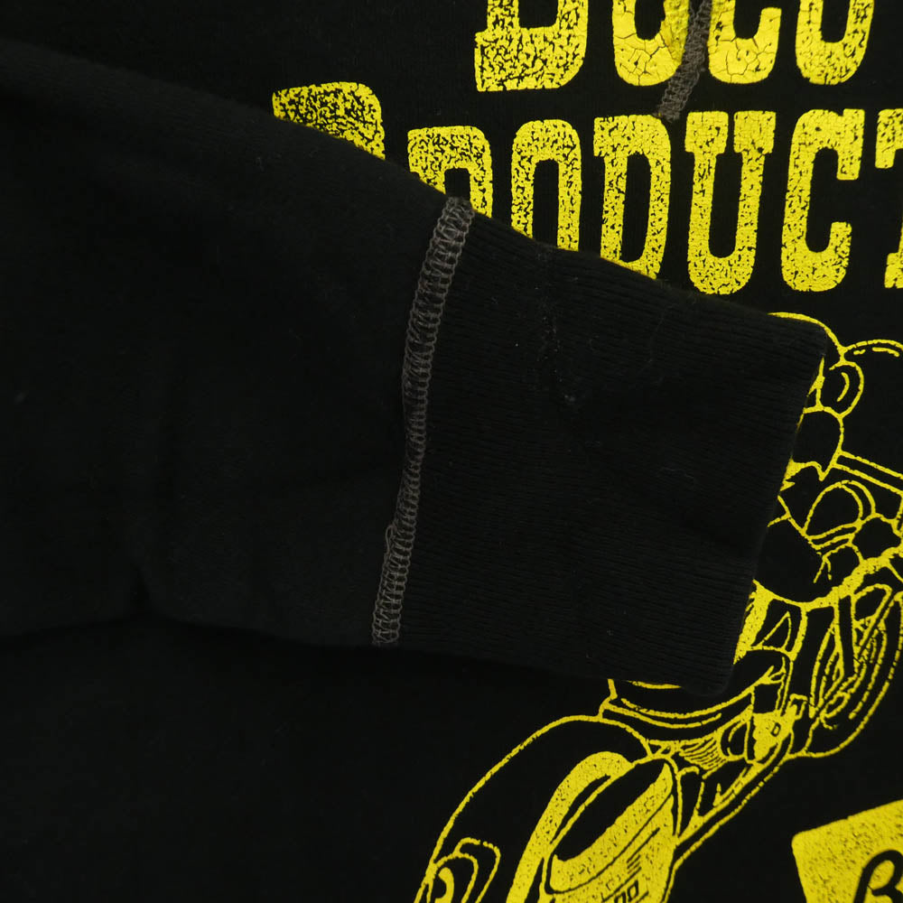The REAL McCOY'S ザリアルマッコイズ BUCO ブコ モーターサイクル 前V クルーネック スウェット トレーナー ブラック系 M【中古】