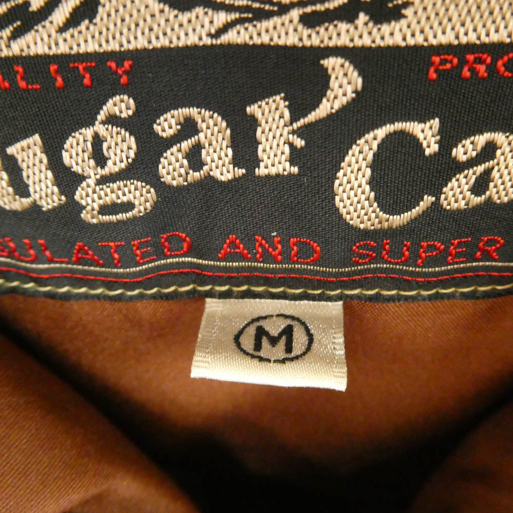 SUGAR CANE シュガーケーン SC11788 レザーヨーク切替 ダウンジャケット モスグリーン系 ブラウン系 M【中古】