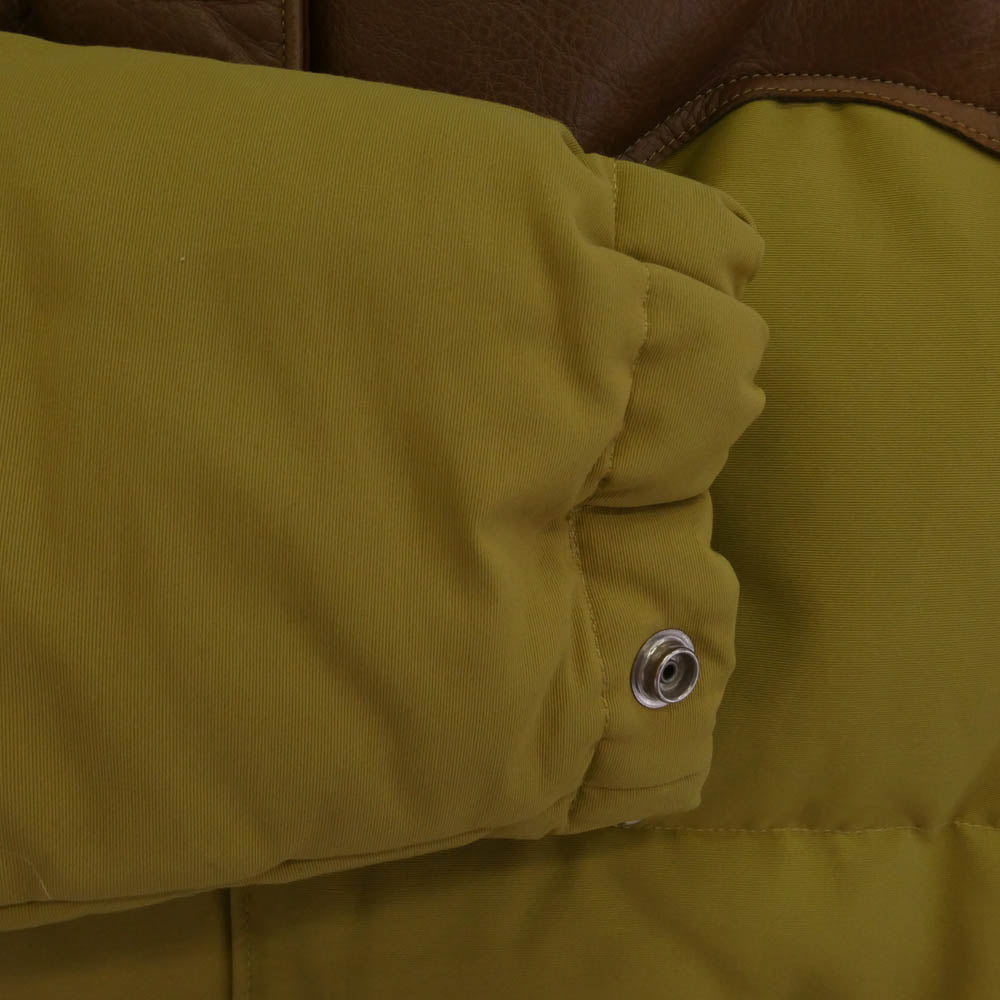 SUGAR CANE シュガーケーン SC11788 レザーヨーク切替 ダウンジャケット モスグリーン系 ブラウン系 M【中古】