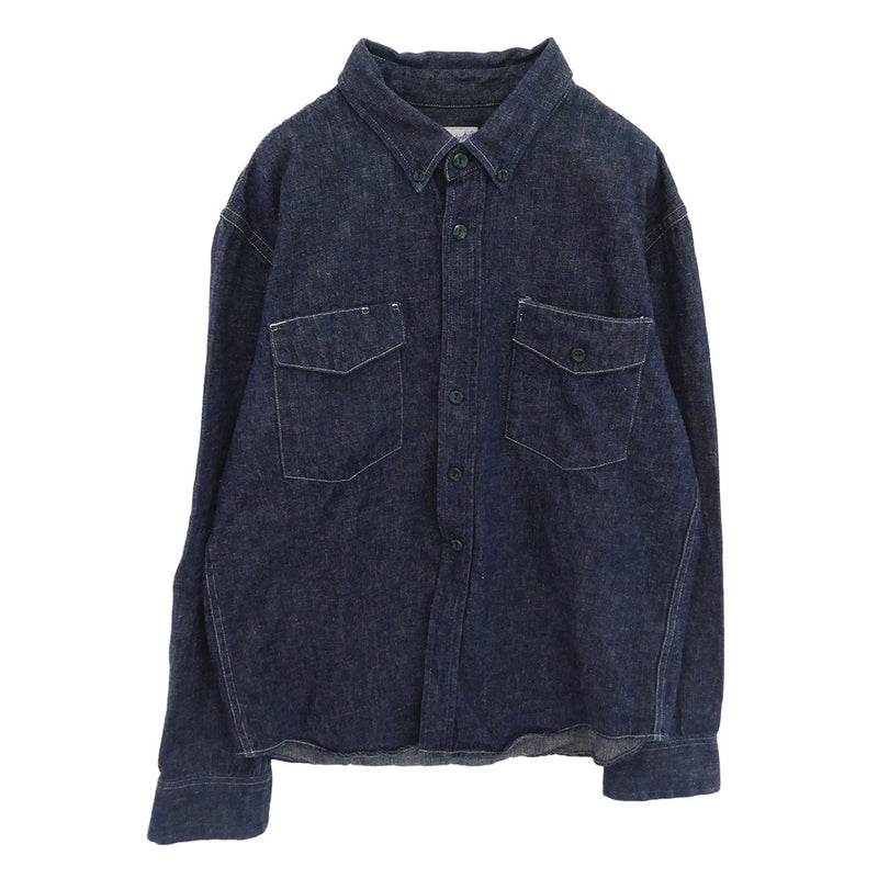 TENDERLOIN テンダーロイン T-DENIM SHT L/S 2ポケット 長袖 デニムシャツ ネイビー系【中古】
