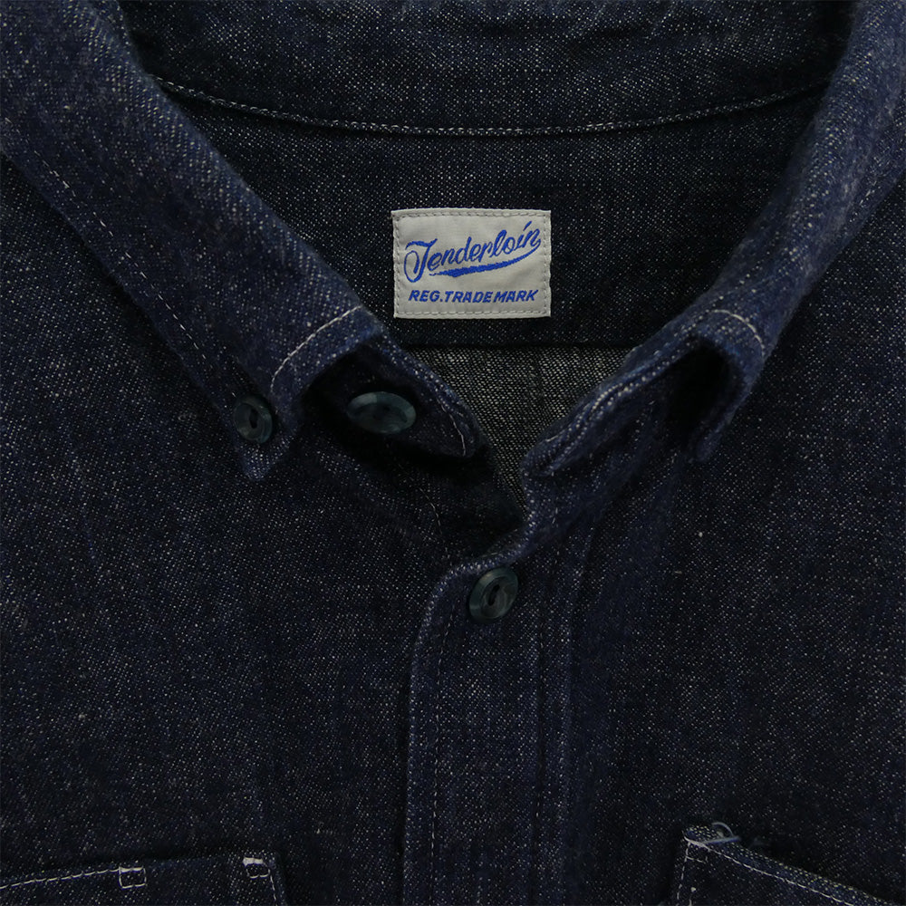 TENDERLOIN テンダーロイン T-DENIM SHT L/S 2ポケット 長袖 デニムシャツ ネイビー系【中古】