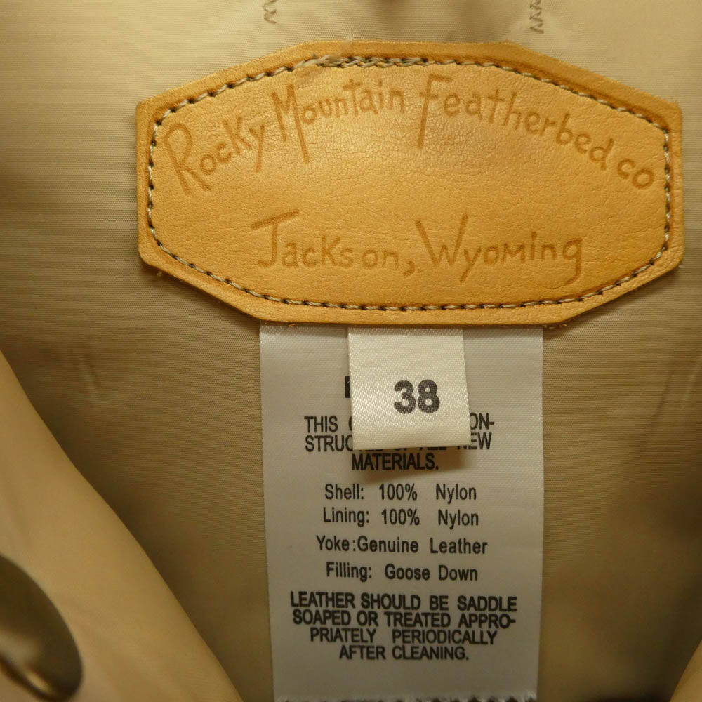 WAREHOUSE ウエアハウス Rocky Mountain Featherbed ロッキーマウンテンフェザーベッド カモフラ ヨーク切替 ダウンベスト カーキ系 マルチカラー系 38【中古】