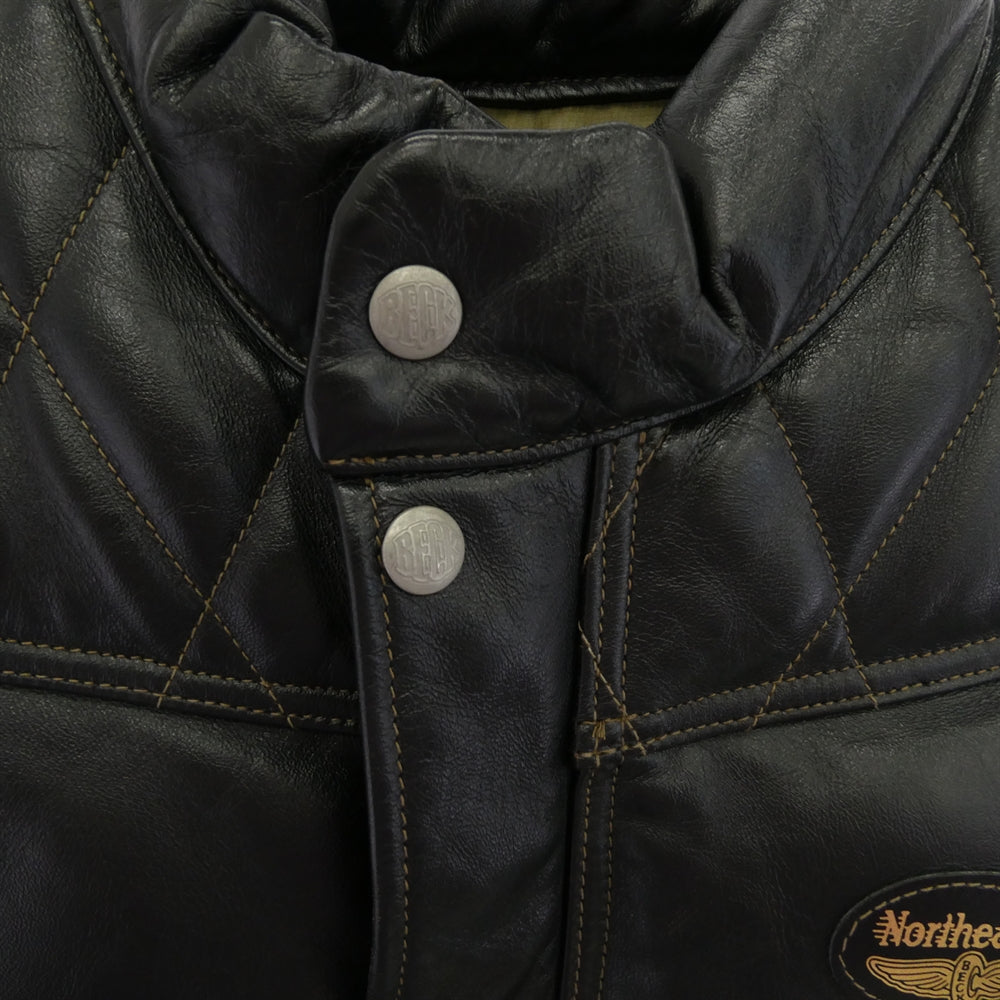 TOY'S McCOY トイズマッコイ BECK ベック レザー ダウンベスト ブラック系 38【中古】