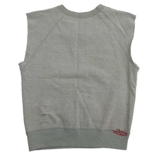 HYSTERIC GLAMOUR ヒステリックグラマー 2CS-5370 ダメージ加工 スウェット ベスト グレー系 FREE【中古】