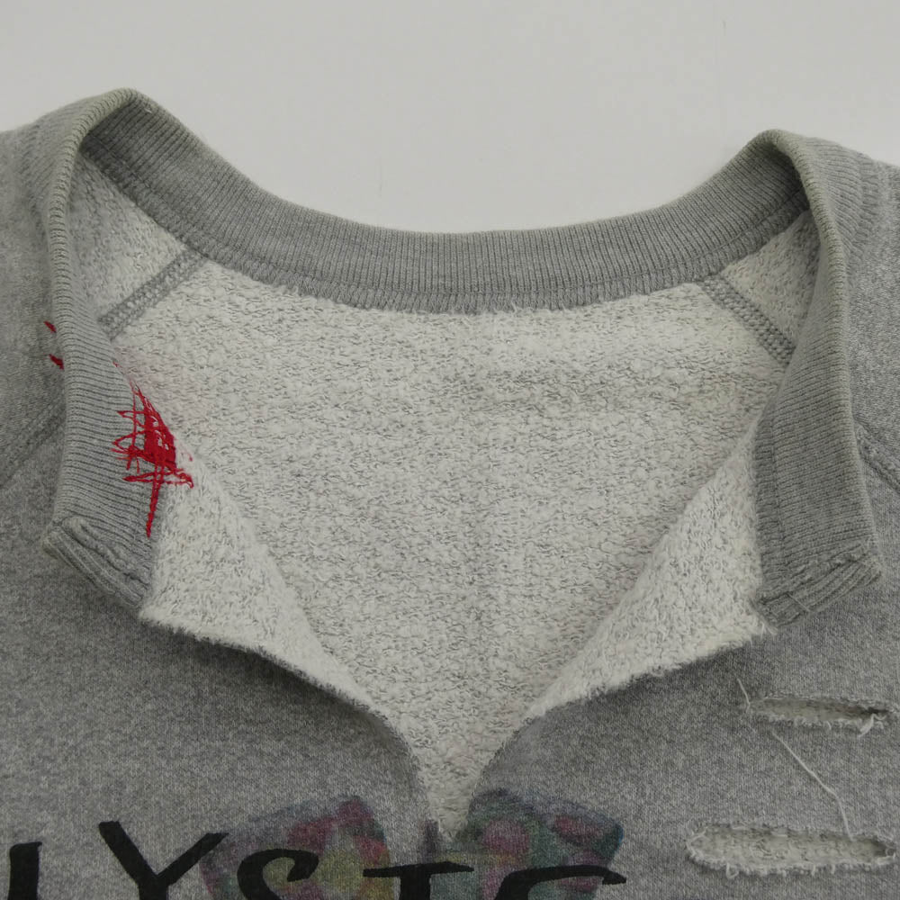HYSTERIC GLAMOUR ヒステリックグラマー 2CS-5370 ダメージ加工 スウェット ベスト グレー系 FREE【中古】