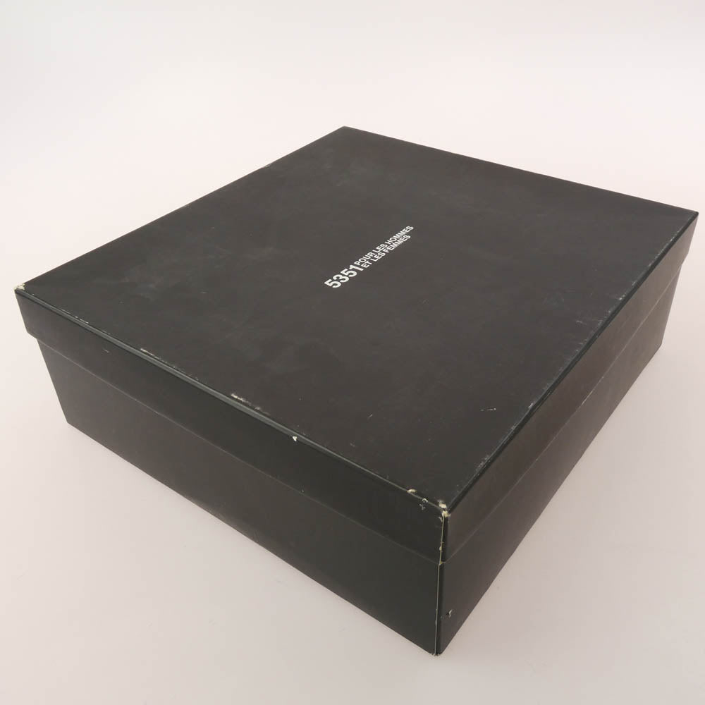 5351プールオム サイドゴア ハラコ レザー ブーツ ブラック系 41【中古】