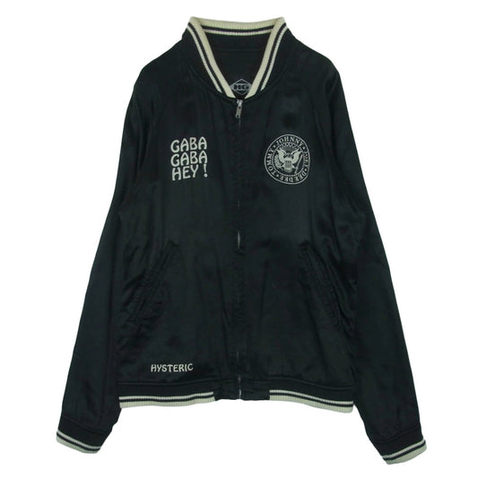 HYSTERIC GLAMOUR ヒステリックグラマー 4AB-0981 RAMONES ラモーンズ スカジャン ジャケット 日本製 ブラック系 S【中古】