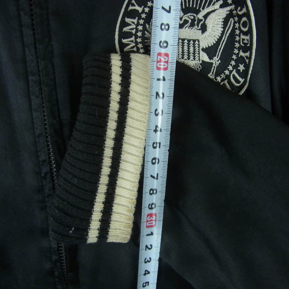 HYSTERIC GLAMOUR ヒステリックグラマー 4AB-0981 RAMONES ラモーンズ スカジャン ジャケット 日本製 ブラック系 S【中古】