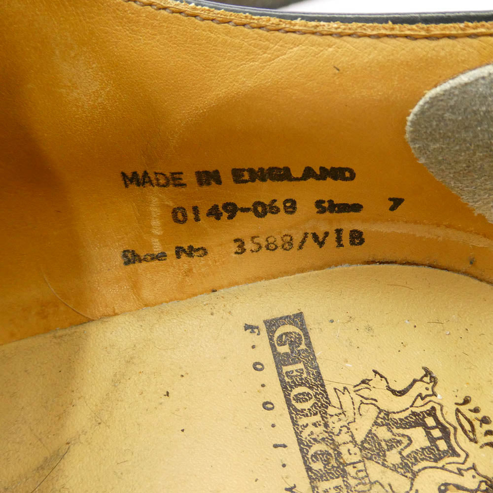 GEORGE COX ジョージコックス 3588/VIB GIBSON ギブソン ラバーソール レザー シューズ ブラック系 7【中古】