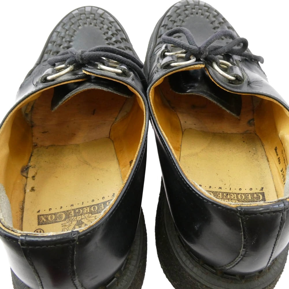 GEORGE COX ジョージコックス 3588/VIB GIBSON ギブソン ラバーソール レザー シューズ ブラック系 7【中古】