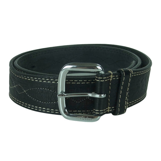 VISVIM ビズビム レザー ベルト ステッチ ブラック系【中古】