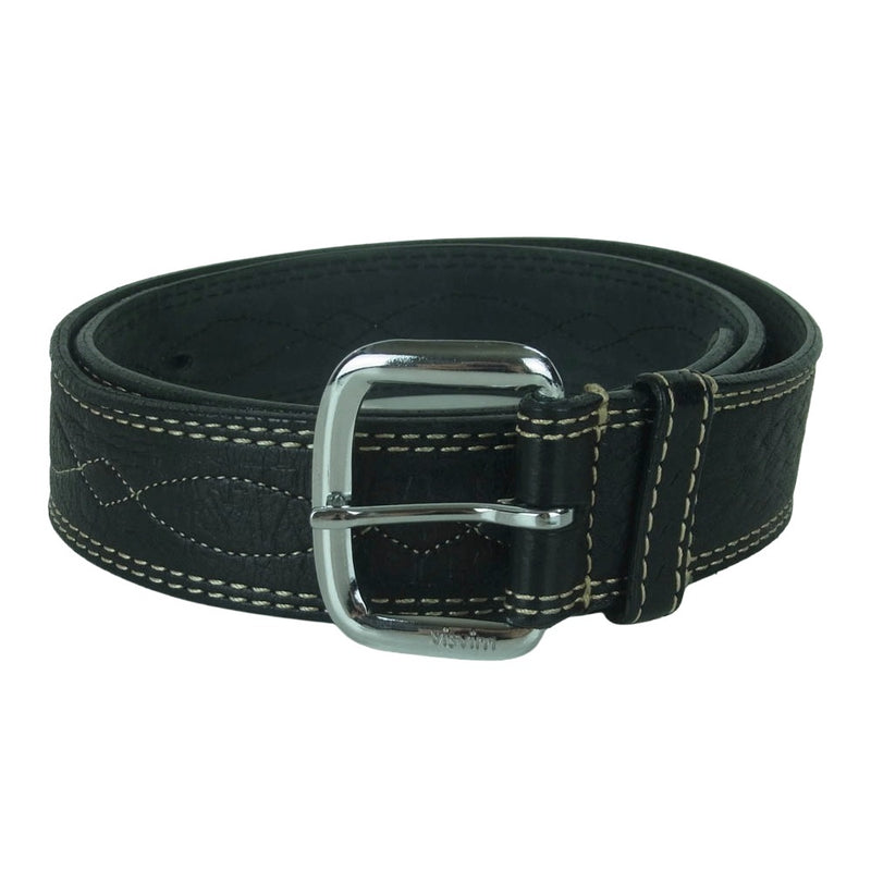 VISVIM ビズビム レザー ベルト ステッチ ブラック系【中古】