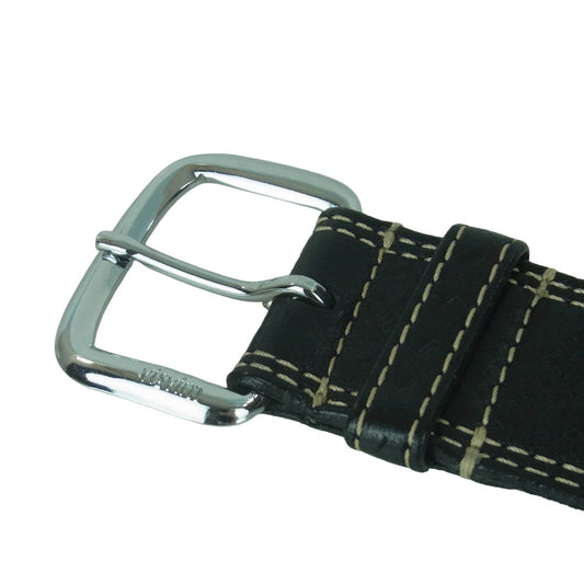 VISVIM ビズビム レザー ベルト ステッチ ブラック系【中古】