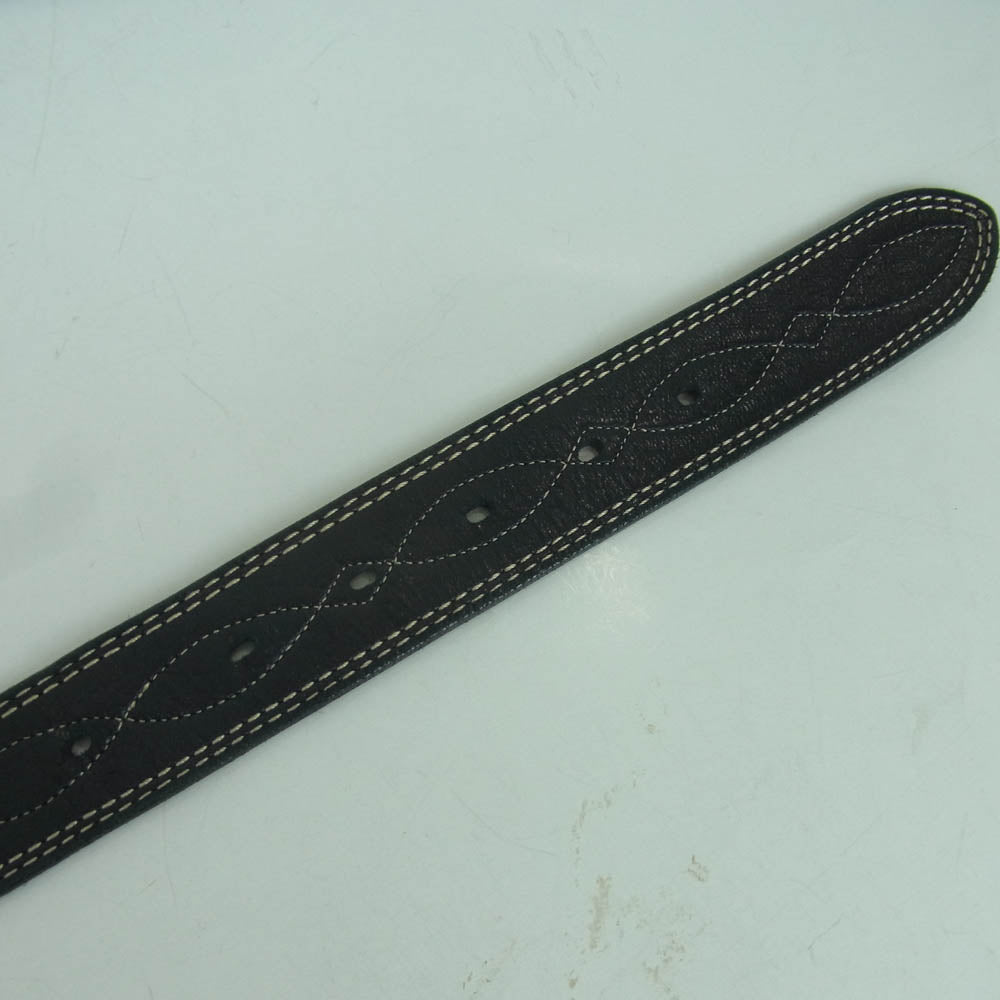 VISVIM ビズビム レザー ベルト ステッチ ブラック系【中古】