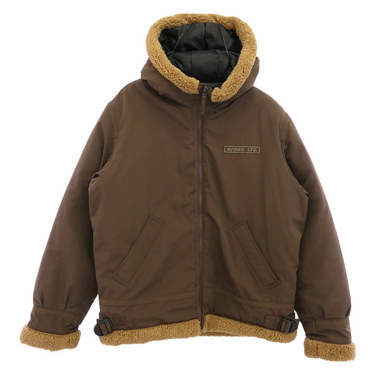 AVIREX アヴィレックス 783-2252050 B-3 HOODIE 中綿 ジャケット ブラウン系 XL【中古】