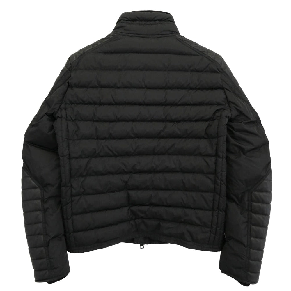 MONCLER モンクレール DIMITRI GIUBBOTTO ディミトリ レザー 切替 ダウンジャケット ブラック系 4【中古】