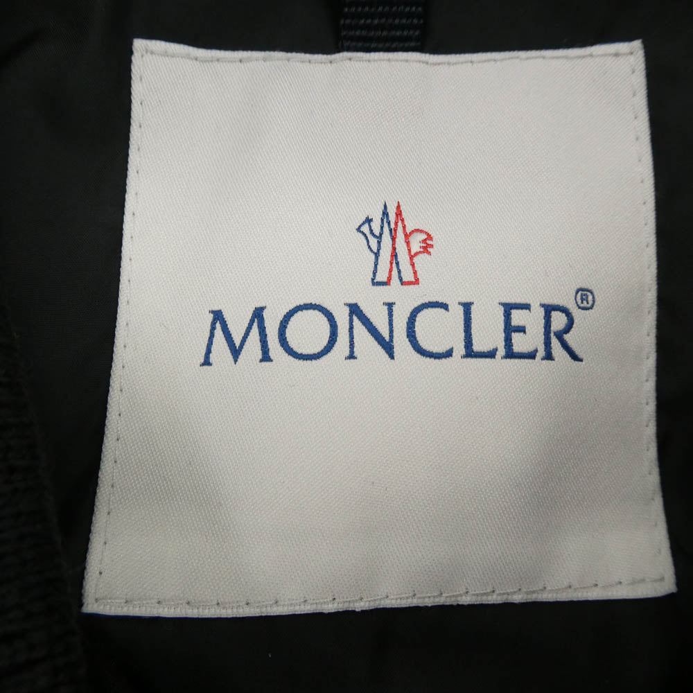MONCLER モンクレール DIMITRI GIUBBOTTO ディミトリ レザー 切替 ダウンジャケット ブラック系 4【中古】