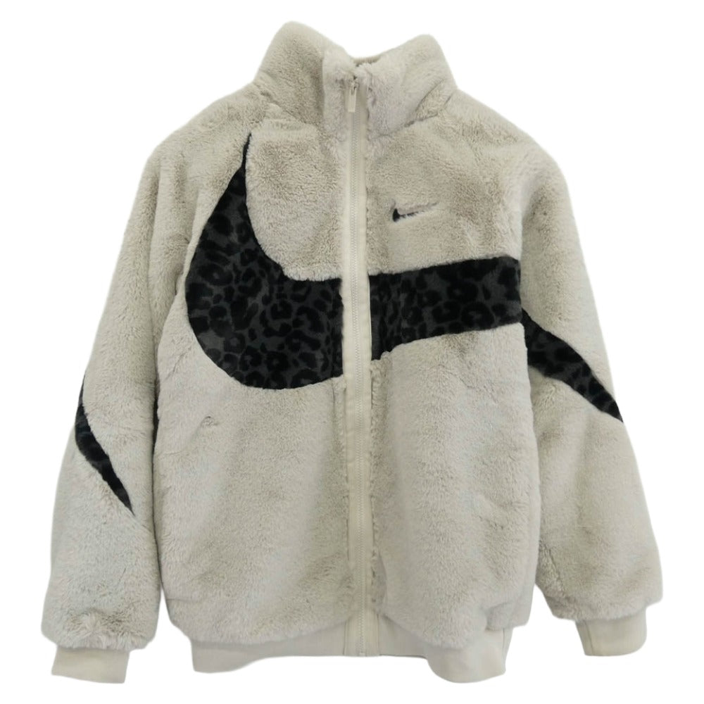 NIKE ナイキ DH6685-072 スウッシュ コントラストカラー ラージ ファー ジャケット グレー系 M【中古】