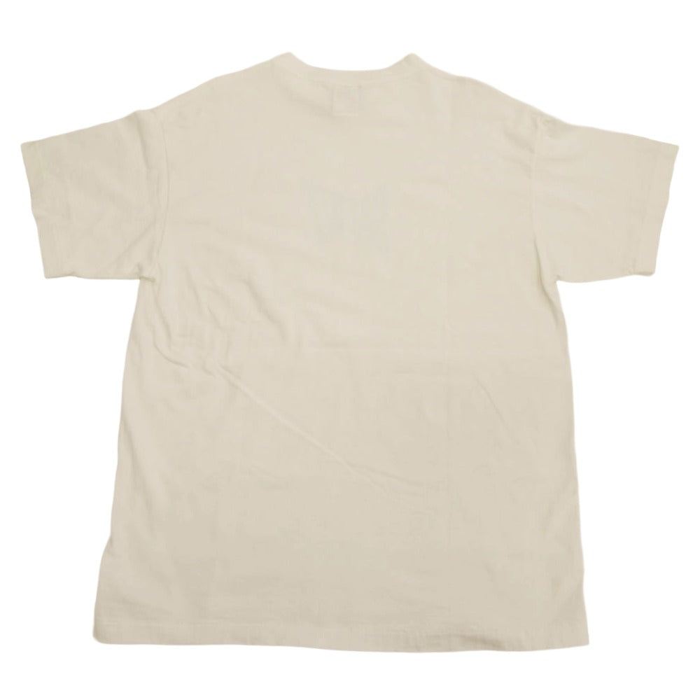 SAINT MICHAEL セントマイケル 24SS SM-YS8-0000-012 TEE RIBON SAINT リボンセント 半袖 ロゴ プリント Tシャツ ホワイト系 L【中古】