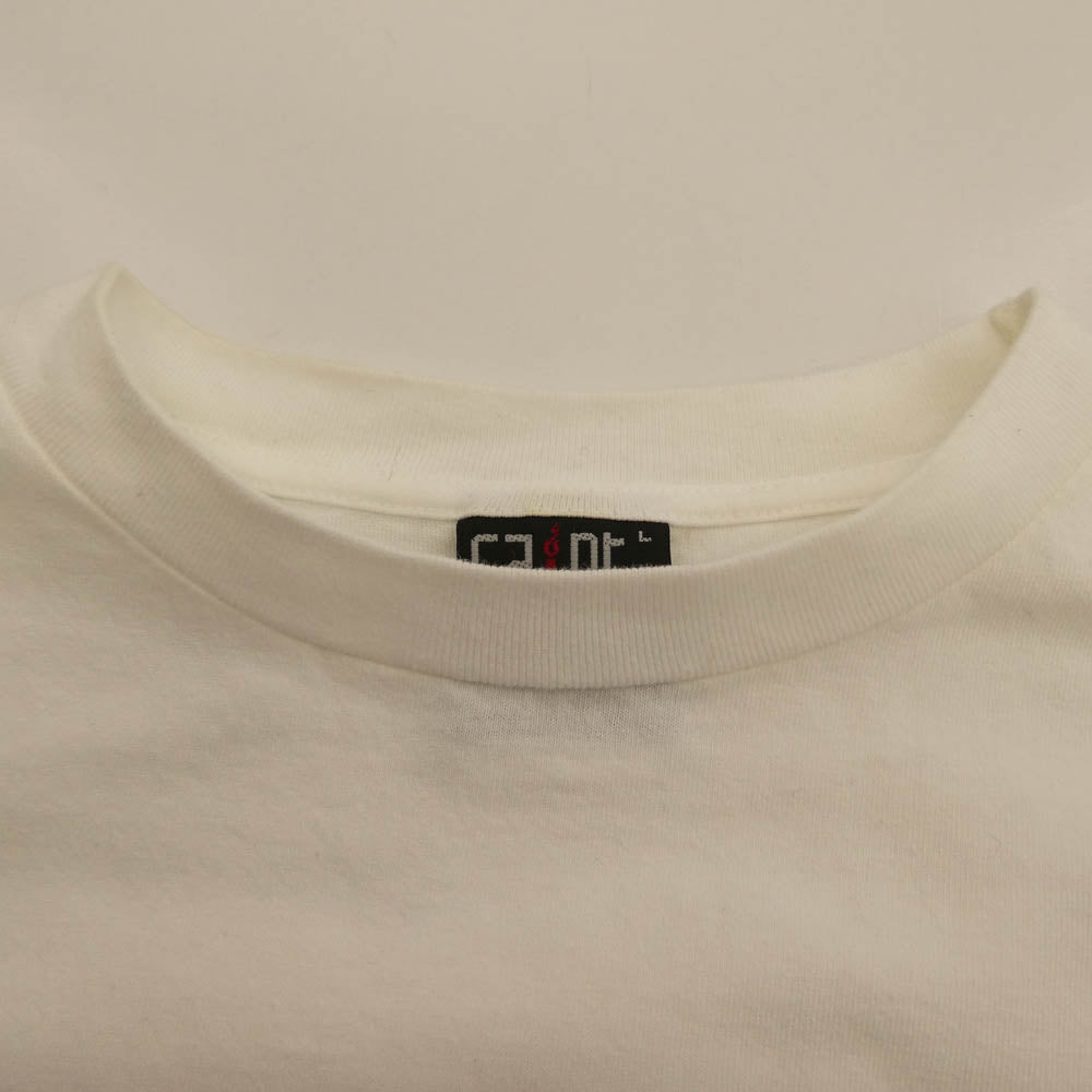 SAINT MICHAEL セントマイケル 24SS SM-YS8-0000-012 TEE RIBON SAINT リボンセント 半袖 ロゴ プリント Tシャツ ホワイト系 L【中古】